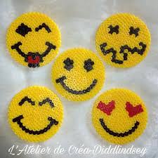 Des Dessous De Verre Smileys Rigolo En Perles Hama Midi Basteln Bugelperlen Bugelperlen