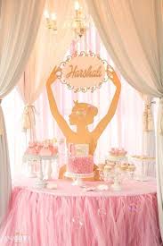 Elegant Ballerina Birthday Party Kara S Party Ideas Ballerina Party Decorations Ballerina Birthday Parties Ballerina Birthday