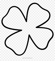 An traditional and simple four leaf clover coloring page as a fun activity for any kid on st. Four Leaf Clover Coloring Page Flor Trebol Para Colorear Clipart 1800865 Pikpng