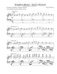 4 songs great for new guitarists ukulele chord chart: Kingdom Hearts Dearly Beloved Piano Tutorial Beginner To Advanced Progressions Sheet Music For Piano Solo Musescore Com