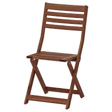 The most common fold up wooden chair material is cedar. Applaro Chair Outdoor Foldable Brown Stained Ikea