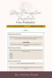 Check spelling or type a new query. Grab Your Free Etsy Description Template To Quickly And Effectively Update Each Of Your Listings By Adding The Ele Etsy Marketing Etsy Printables Etsy Planner
