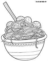 Spaghetti Coloring Page Food Coloring Pages Coloring Pages Cool Coloring Pages