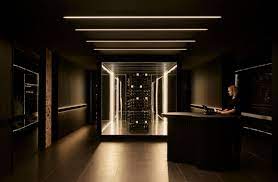 Lighting In Fact Can Transform The Mood Of A Hotel By Day And By Night As In Carr Design Group S Aw Hotel Interior Design Bar Lighting Design Moody Interiors