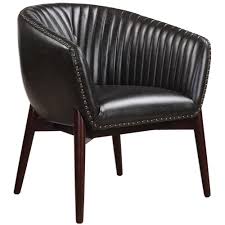 Whether you're looking for traditional, upholstered dining room chairs in indianapolis or contemporary living room accent chairs for sale in chicago, you'll find the perfect style without. Modern Black Faux Leather Accent Chair With Nail Head Trim Scenario Home