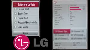 Lg Tv Diagnostic Menu Software Update Signal Strength And Quality Youtube