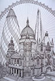 Simply British Building Art Architecture Art London Drawing