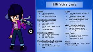 In this guide, we featured the basic strats and stats, featured star power and super attacks! Bibi Says Hi Brawlstars