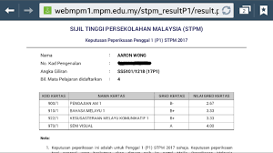 Keputusan pt3 tahun 2017 diumumkan : Keputusan Stpm Penggal 2 2017 Sakk Opk