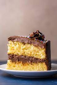 Classic Yellow Cake With Creamy Chocolate Frosting Baker By Nature Recipe Creamy Chocolate Chocolate Frosting Recipes Cake