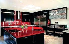 Red And Black Kitchen Decor Red And Black Kitchen Designs Red Kitchen Cabinets Black Kitchen Decor Kitchen Flooring Trends