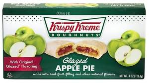 Went to the grocery store to buy apple, cherry, lemon, and peach pies for family coming over. Lawsuit Claims Packaging For Krispy Kreme Glazed Apple Pie Product Is Misleading