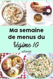 L Index Glycemique Une Indication Tres Importante Quand On Veut Maigrir Voici Une Semaine De Menus Avec Aliments Ig Bas Comment Manger Equilibre Menu Regime