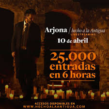 04/10/21 | 8:00 pm cst. Ricardo Arjona Prepara El Concierto Streaming Hecho A La Antigua Desdepuebla Com