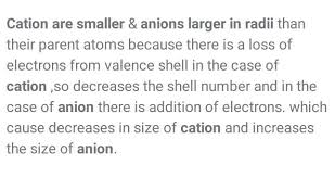 Why The Size Of An Anion Is Larger Than The Parent Atom?