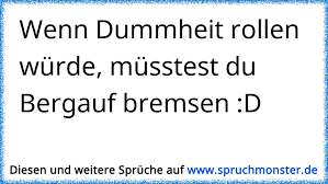 Wenn Dummheit Fahrradfahren Konnte Musstest Du Bergauf Bremsen Spruchmonster De
