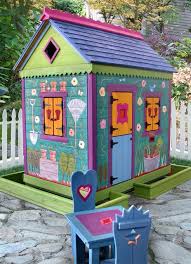 Barbara Butler Extraordinary Play Structures For Kids Country Garden Shed Barbara S Garden Playhouse Painted Shed Garden Playhouse Painted Garden Sheds