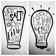 9x12 Salt Of The Earth Light Of The World Quote Drawing Etsy Bible Art Journaling Bible Crafts Drawing Quotes