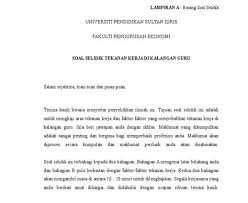 Contoh borang soal selidik kerja kursus pengajian amfull description. Borang Soal Selidik Tekanan Di Tempat Kerja We Are A Sharing Community