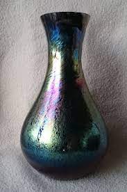 Buy iridescent glass vase and get the best deals at the lowest prices on ebay! Large Iridescent Glass Vase Royal Brierley Isle Of Wight Studio Tiffany Glass Art Iridescent Glass Stained Glass Crafts