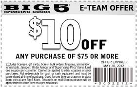 10 Off Purchase At Big 5 Sporting Goods Coupon Fun Sports Printable Coupons Big 5 Sporting Goods