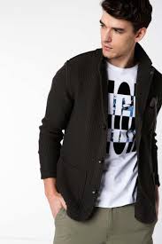 Yesil Erkek Bros Detayli Orme Ceket 410738 Fit Sik Yesil