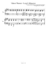 Ghost Theme Luigi S Mansion Sheet Music For Piano Solo Musescore Com