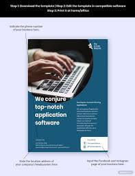 Application Software Developer Flyer Template Word Doc Psd Indesign Apple Mac Pages Google Docs Illustrator Software Development Software Development Life Cycle Software
