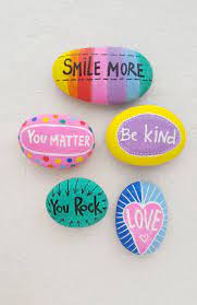 Painting Inspirational Rocks Together In 4 Easy Steps Crafts Rock Painting Ideas Easy Rock Crafts