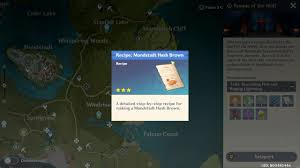 Genshin Impact Mondstadt Hash Brown Recipe Dungeon Youtube