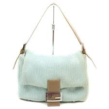 Maybe you would like to learn more about one of these? Fendi Blue Woven Knitted Mama Forever Baguette Flap Bag Ref 322355 Joli Closet