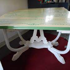 Check spelling or type a new query. Best Vintage Porcelain Enamel Top Kitchen Table With Leaves And Silverware Drawer Good Condition For Sale In Bad Axe Michigan For 2021