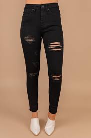 Hooked On A Feeling Black Distressed Skinny Jeans Black Ripped Jeans Outfit Ripped Jeans Outfit Jeans Outfit Fall