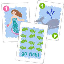 Depending upon the strength of your kitchen magnet, hair pins and small binder clips will also work for this project. Do You Have Any Mermaids Go Fish Cards