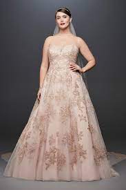 Rose Gold A Line Plus Size Wedding Dress Oleg Cassini Style 8cwg767 Plus Wedding Dresses A Line Wedding Dress Plus Size Wedding Gowns