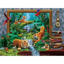804 2 4 i made a simple abstract puzzle using cardboard and paint. Puzzle Jan Patrik Krasny Out Of The Jungle Sunsout 74510 1000 Pieces Jigsaw Puzzles Wild Animals Jigsaw Puzzle