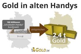 Gold Menge In Alten Smartphones Und Handys In Deutschland Gold Handys Handy