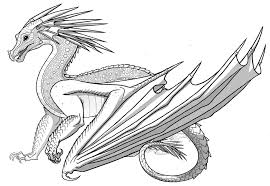 Printable carousel horse coloring sheet of wings of fire. F2u Icewing Rainwing Lineart Mixed By Theenchantedink26 On Deviantart Wings Of Fire Dragons Wings Of Fire Fire Art