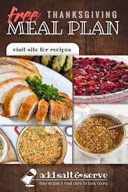 Actually, when you look at my list below, you'll see there are more than 42 things on the list! Thanksgiving Dinner Meal Plan Adjustable Quantities Add Salt Serve