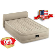 Inflatable Bed 18 With Built In Pump Headboard Queen Guest Air Mattress Blow Up Home Garden Furniture Beds Mattre Air Mattress Inflatable Bed Mattress