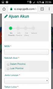 Pendaftaran dilakukan daring, lengkap dengan pakta integritas yang harus diisi. Simulasi Pendaftaran Ppdb Sma Jateng Dengan Hp Android