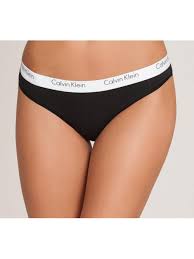 Tanga silhouette + signature design. Damen Hoschen Calvin Klein Thong Schwarz 2 Pack
