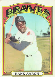  1972 Topps 299 Hank Aaron Grade 5 6 Ex Baseball Cards Baseball Trading Cards Famous Baseball Players