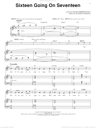 Here you can post a video of you playing the sixteen going on seventeen chords, so your fellow guitarists will be able to see you and rate you. Hammerstein Sixteen Going On Seventeen Sheet Music For Voice And Piano