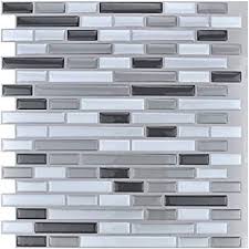 Amazon Com Art3d 12 X 12 Peel And Stick Tile Kitchen Backsplash Sticker Gray Stick Tile Backsplash Kitchen Backsplash Peel And Stick Diy Kitchen Backsplash