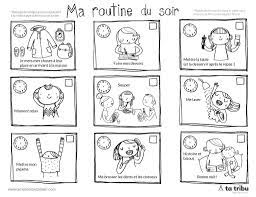 Routine Du Soir Filles Noir Blanc Routine