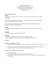 Evaluating Poetry