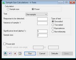 Sample Size Calculations T Tests Genstat Knowledge Base