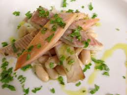 Smoked Trout And Smoked Eel On Gremolata Dressed Cannelini Beans Food Food Channel Smoked Trout