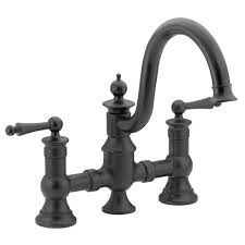 Kitchen faucet with side spray finishes can be customized according to the customer to go in accordance. Moen S713wr Waterhill Two Handle Traditional Bridge Kitchen Faucet With Side Sprayer Wrought Iron Touch On Kitchen Sink Faucets Amazon Com